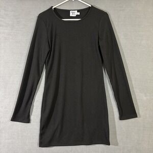 Princess Polly Sweater Dress Ribbed Size 12 Black